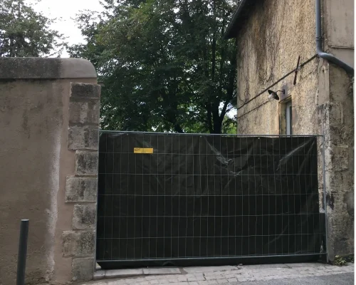 Travaux élargissement portail d'entrée